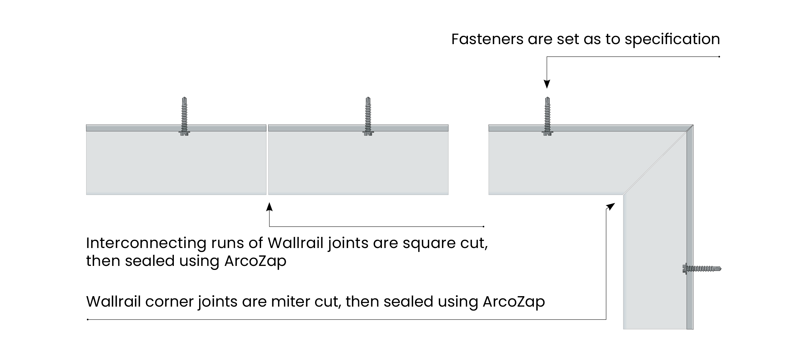TR35. Wallrail profile and dimensions