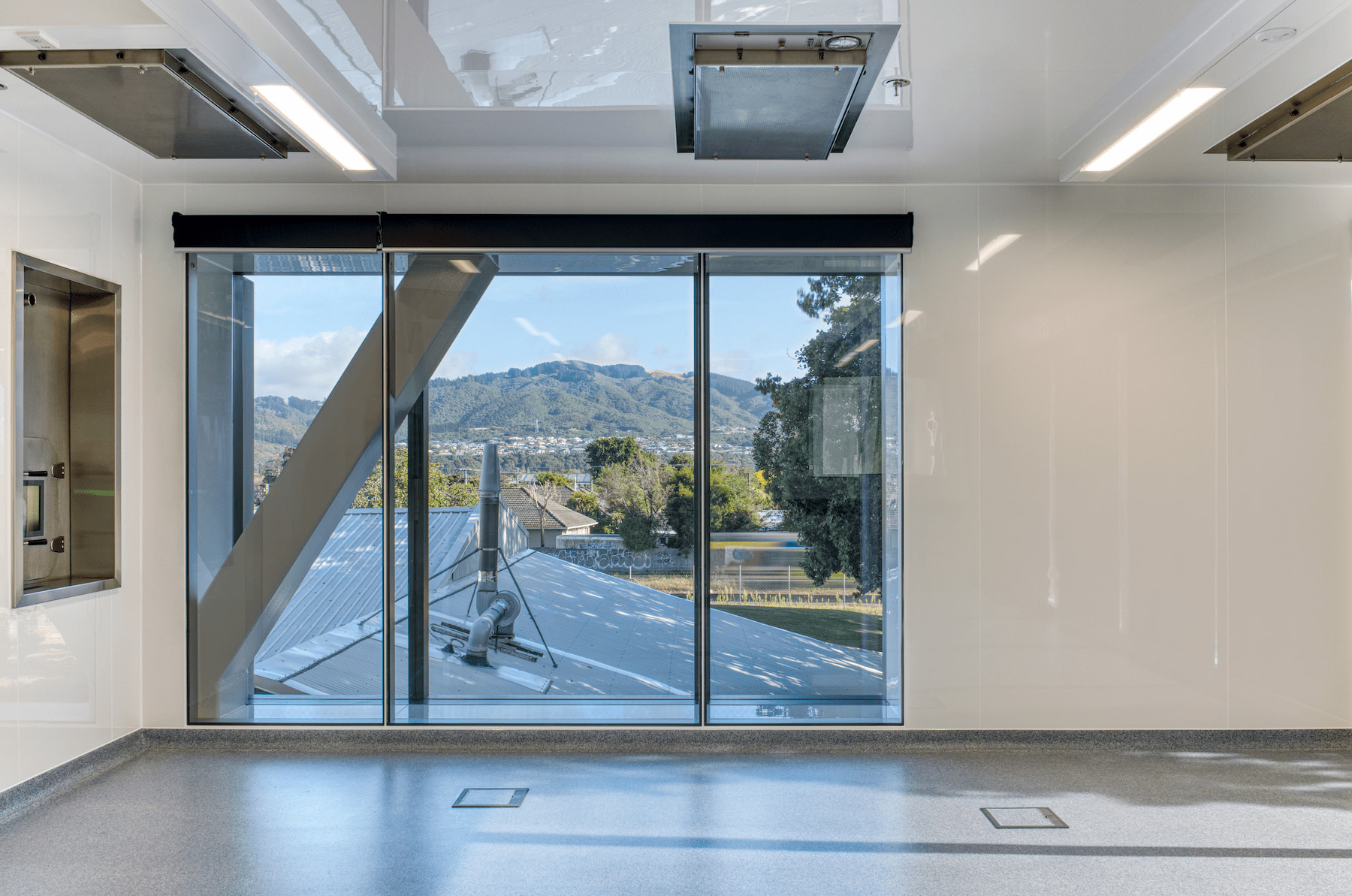 Full wall to ceiling double glazing system