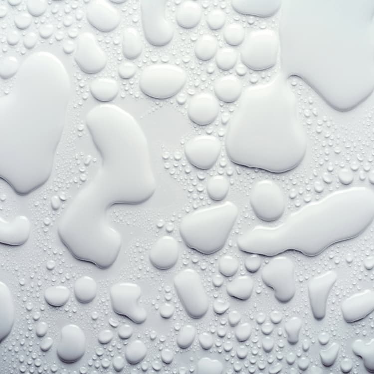 Water droplets on GFRP panel surface