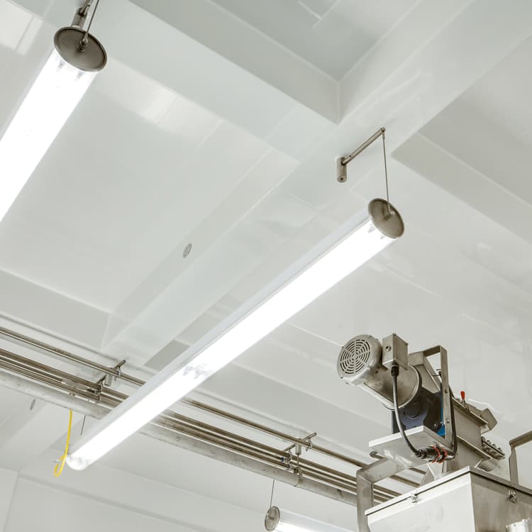 Arcoform beam boxcovers in food plant