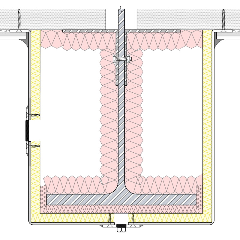 Arcoform Beam cover, insulated with drainage bung and inspection port