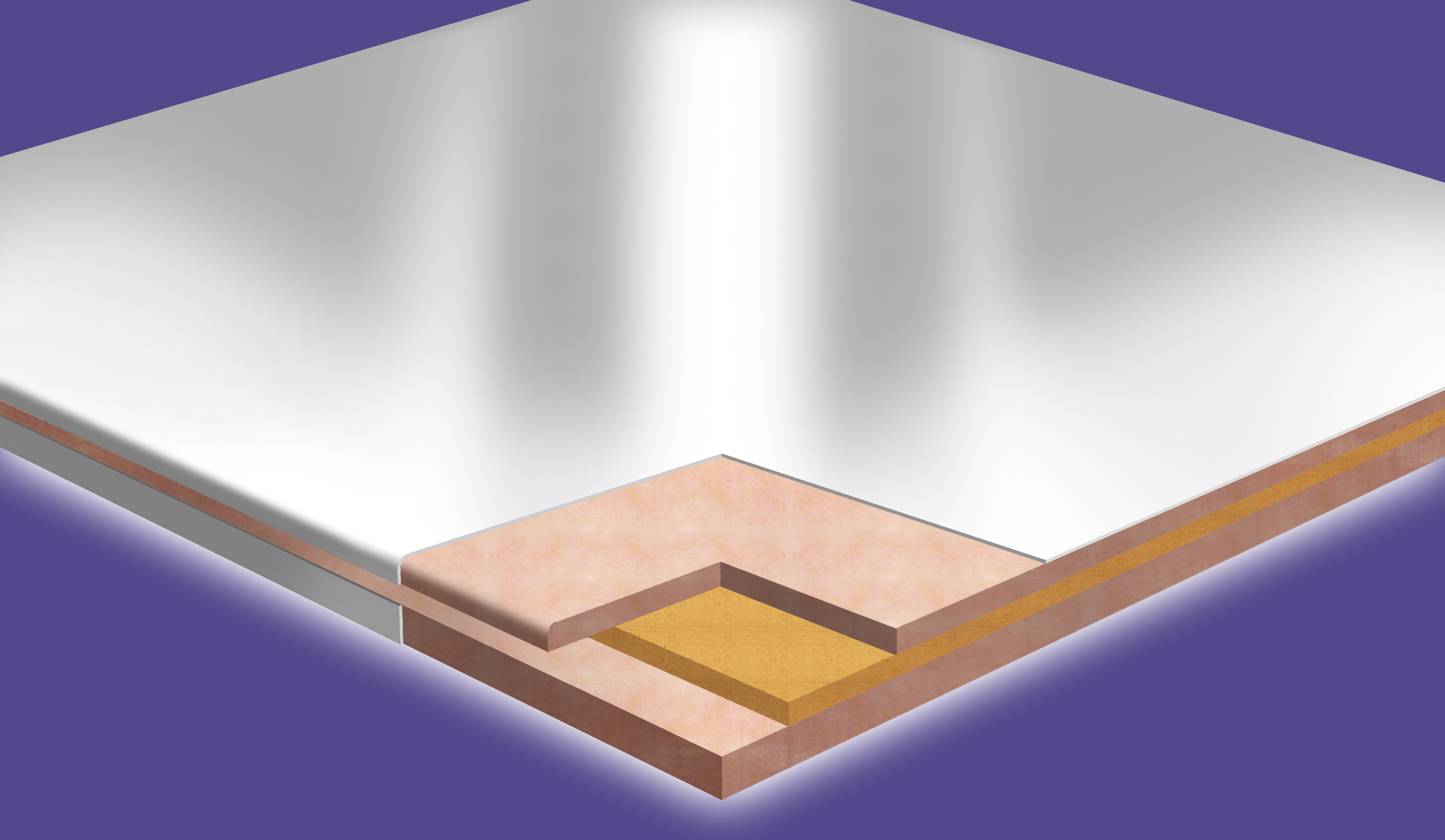 Arcoplast. PC3 Lab using Acryloyl wall ceiling system with truncking and double glazing
