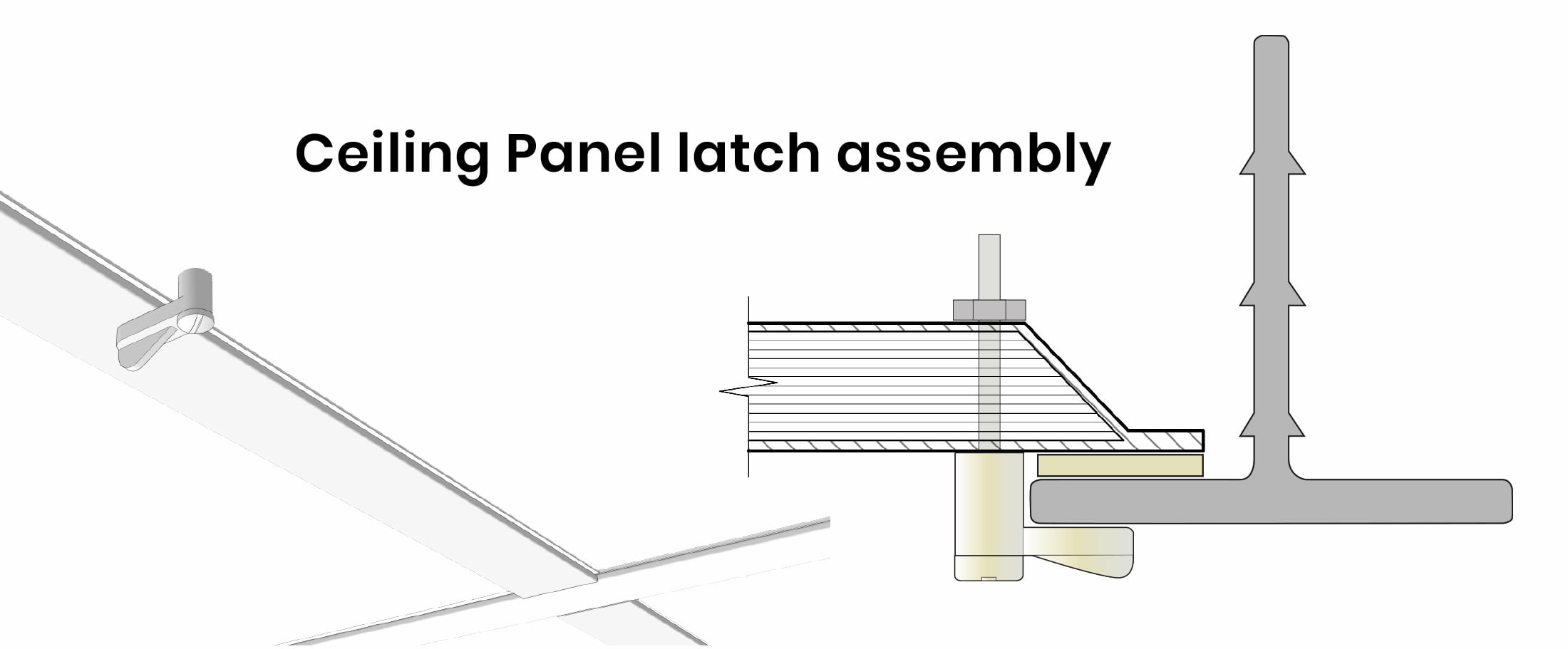 TR35 Ceiling Panel latches 