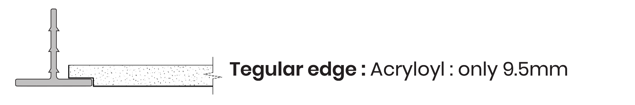 Acryloyl Tegular edge layin ceiling panel