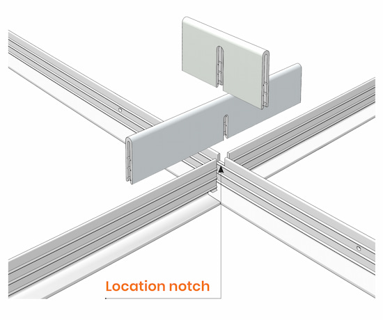 TR35 Cross Junction, Location notch